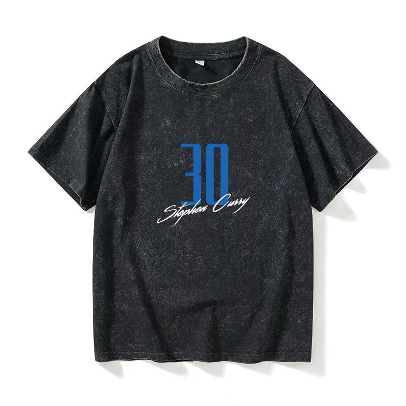 

Loose Fit ort Sve round Ne Baskeall T-irt for Men Summer Comfortable Cotton Sweat Absorbent Golden State Warriors ...