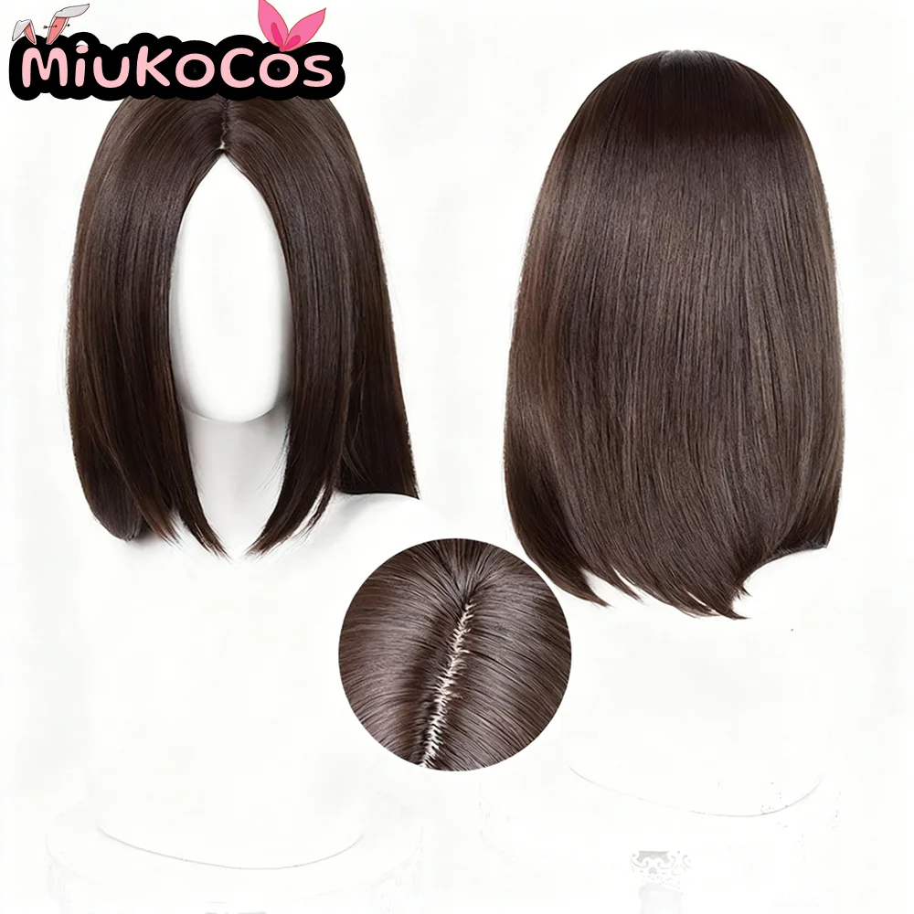 متوفر في المخزون شعر مستعار إرين ييغر التأثيري MiukoCosplay أنيمي هجوم على تيتان كوسبلاي