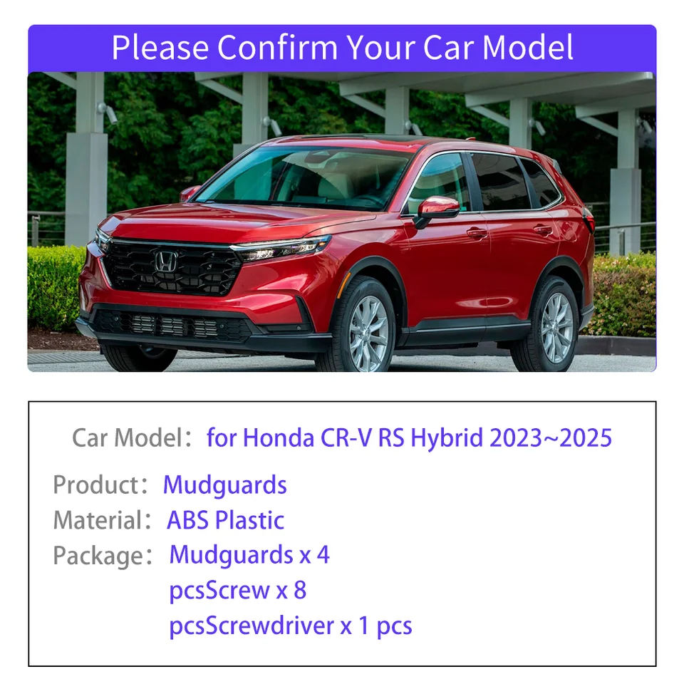 YCJB Auto Spatlappen Spatschermen voor H-onda BR-V 2022 Voor