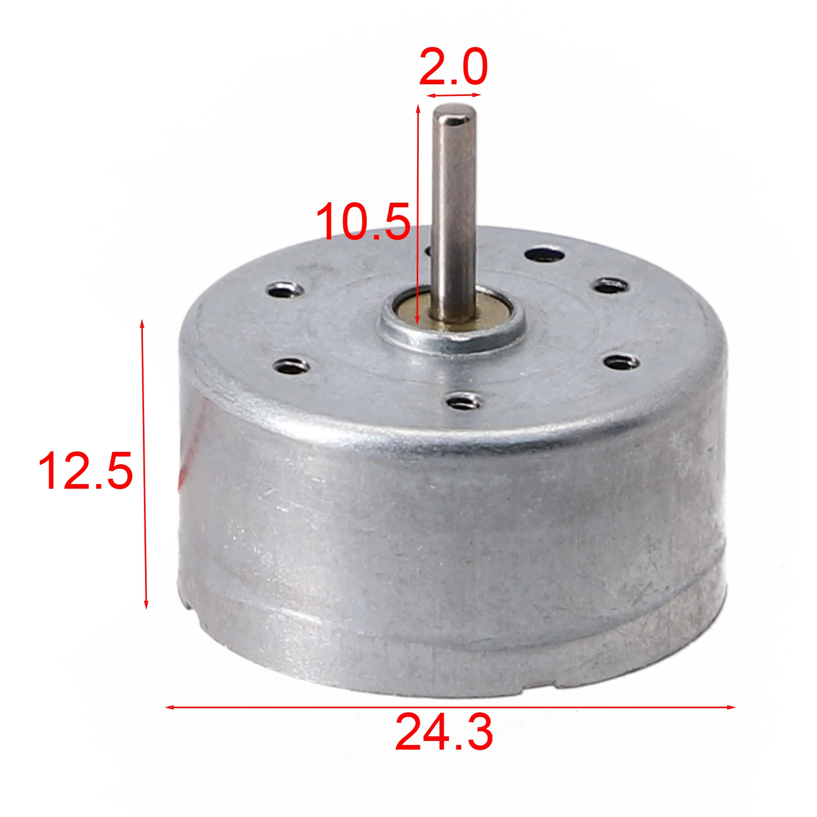 Elektrický motorový RF-300CA RC-300 1.5-6 V stejnosměrný 10300RPM mini 24mm kolo elektrický motorový 2mm šachta pro DIY solární produkt