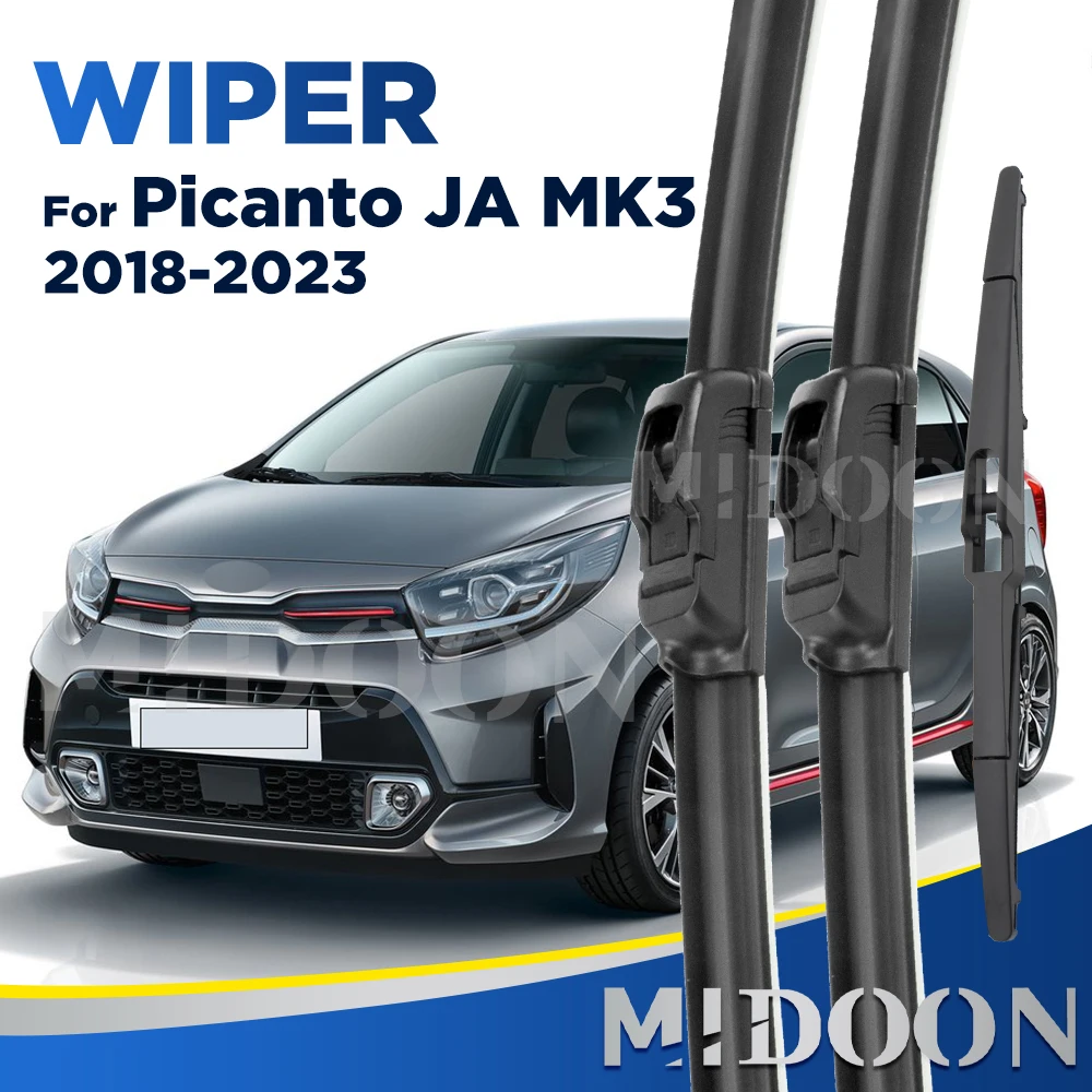 

Стеклоочиститель MIDOON для KIA Picanto MK3 2018-2023 2019 2020 2021 2022 стеклоочиститель передние и задние щетки стеклоочистителя щетки для ветрового стекла 24 "+ 14" + 11"