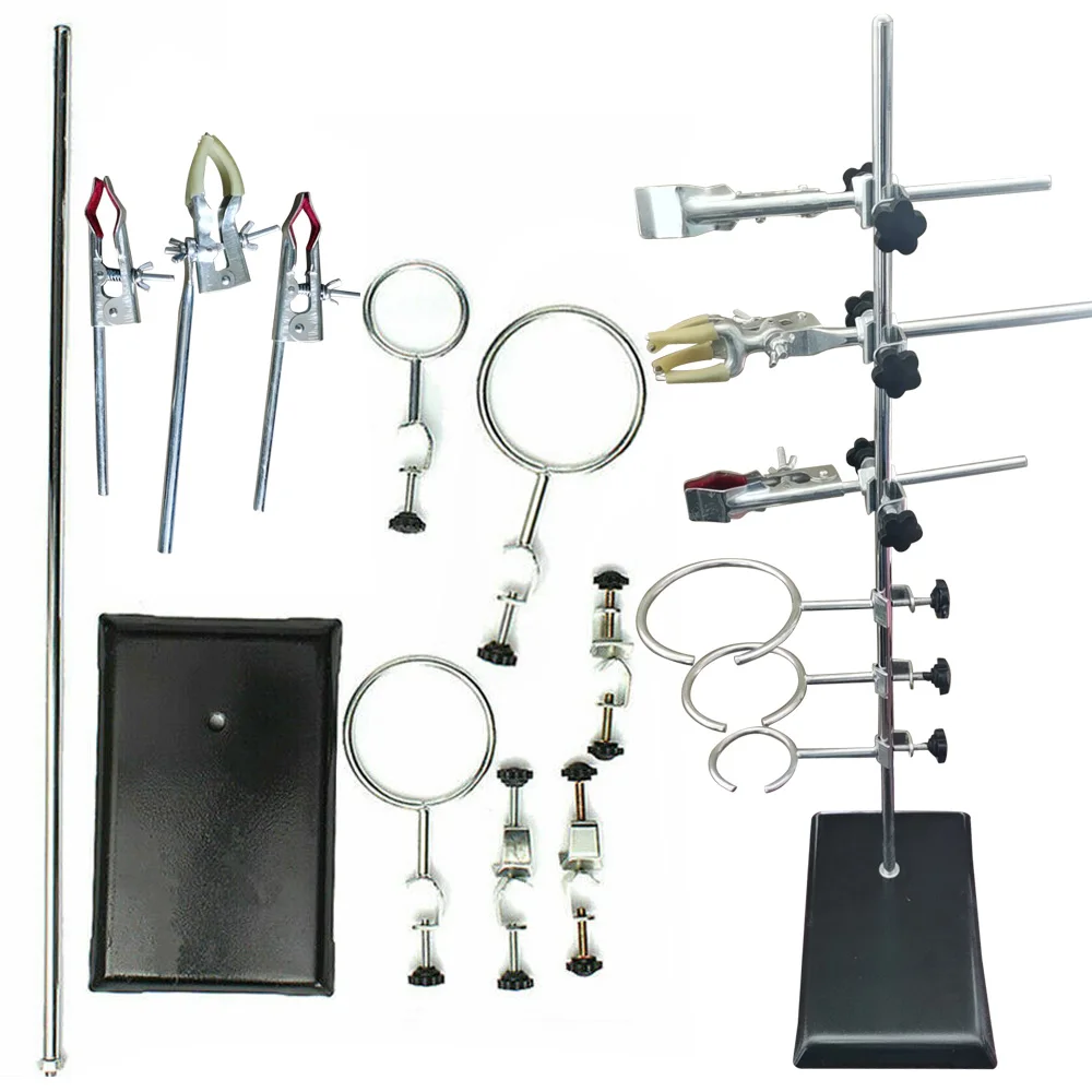 Laboratory Stands Support Sets Lab Clamp Flask Clamp Condenser Clamp Pipe Stands Holder Clips 600mm