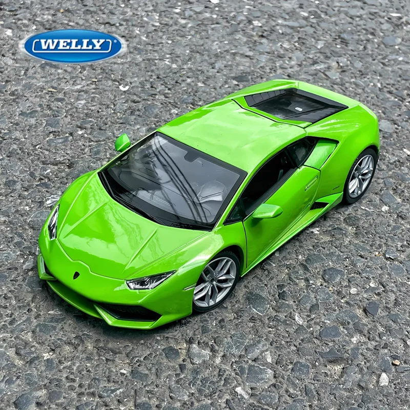 

WELLY 1:24 Lamborghini Huracan LP610-4 модель гоночного автомобиля из сплава, литье под давлением, металлический спортивный автомобиль, модель автомобиля, имитация детских игрушек, подарок