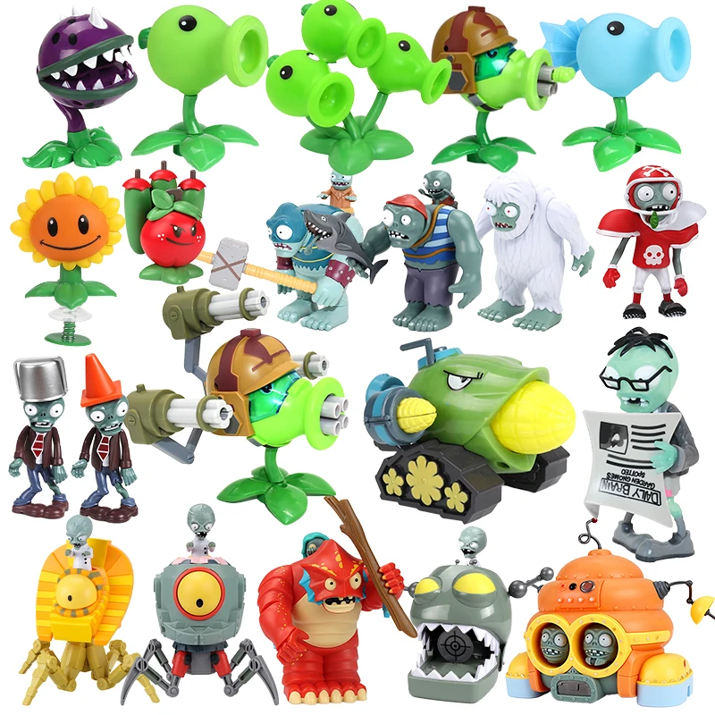 1pcs New Plants vs Zombies Figures Dr. Zomboss Peashooter Gargantuar Potato Mine Chomper Conehead For Kids Boys Birthday Gifts