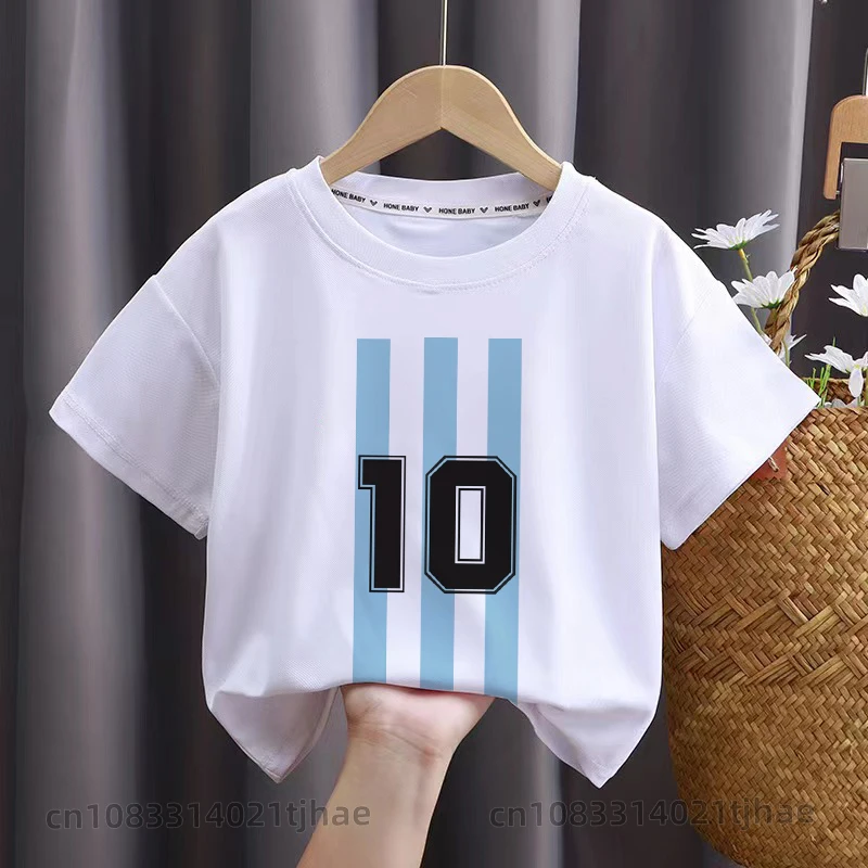 2024 Football T Shirt for Baby Boys Soccer T-shirts Girls Tees children Tops Kids clothes