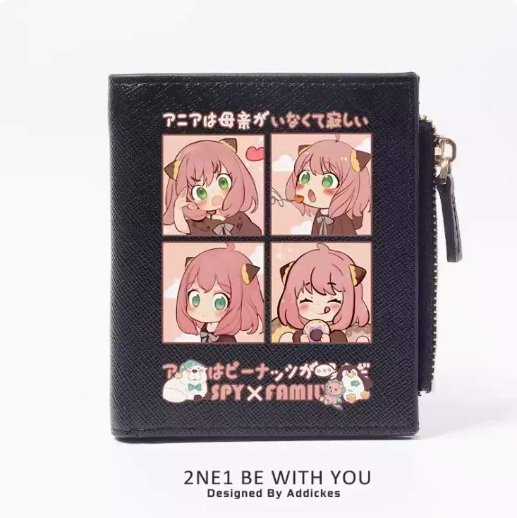 Anime Spy Family Anya Forger Fashion Wallet PU Purse Card Coin Zipper Money Bag Cosplay Gift B296