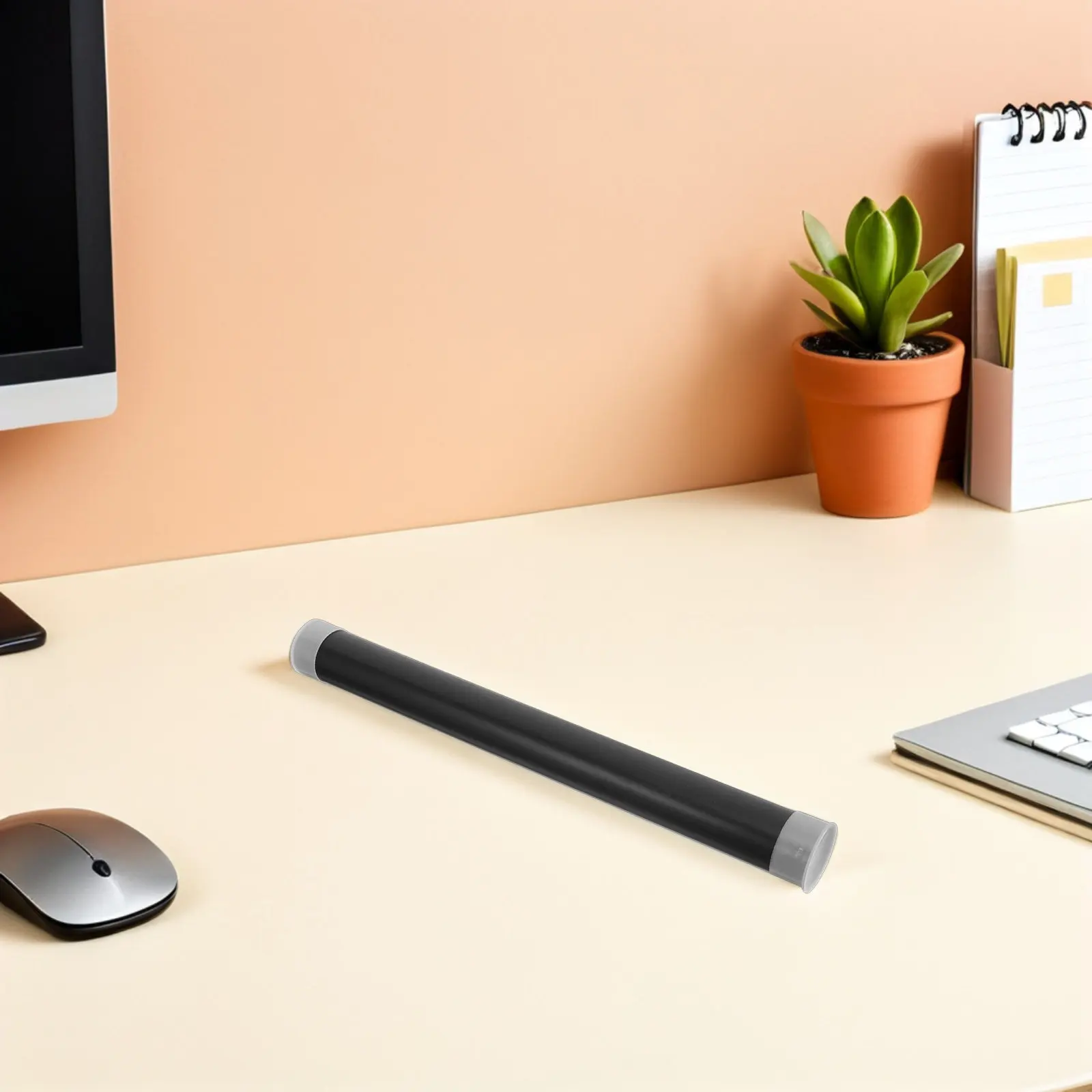 

10Pcs Black Plastic Mailing Tubes with Caps Heavy-Duty Lightproof Poster Storage Tube for Blueprint Art Print Office Document