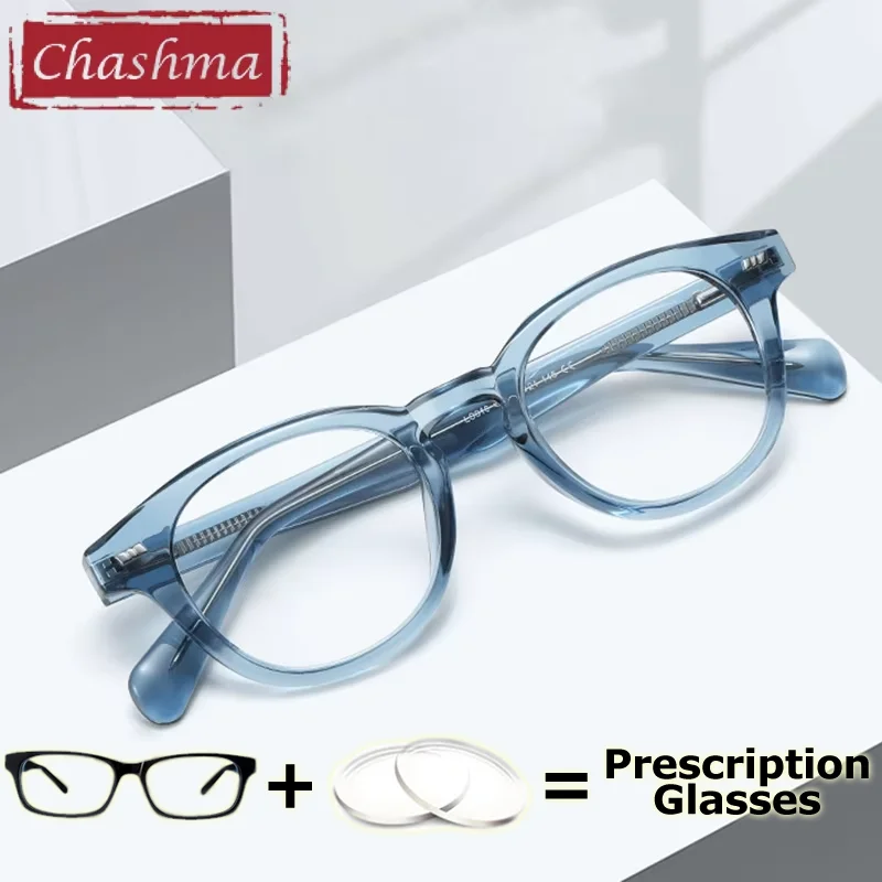 Chashma Prescription Glasses Women Round Fashion Eyeglasses Frames Eyewear TR90 Spring Hinge Long Temples Recipe Spectacles
