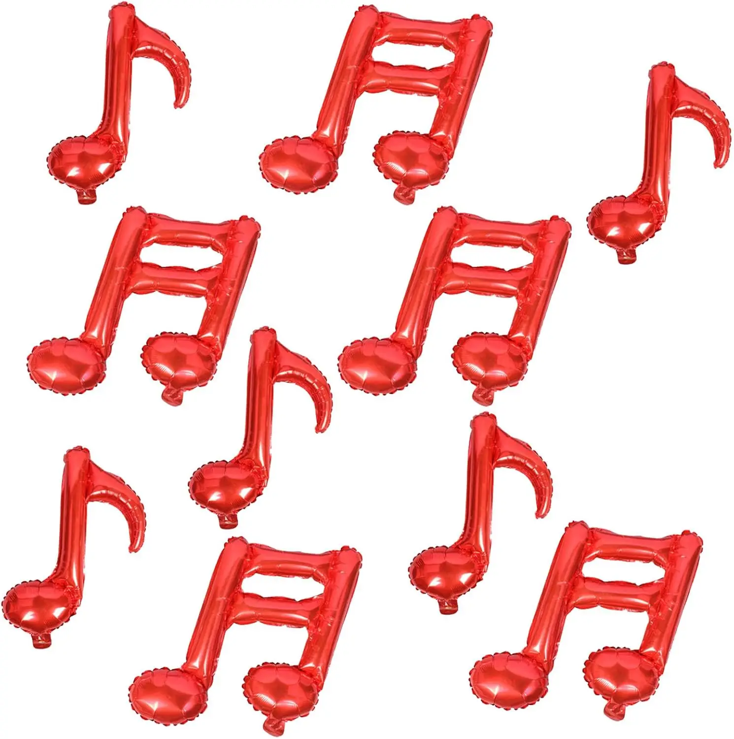 10 Stück Musiknoten Schwarze Ballons Mylar-Ballons 17 Zoll Happy Birthday Ballon-Banner Musik-Ballons für Geburtstagsfeier – Detail 1