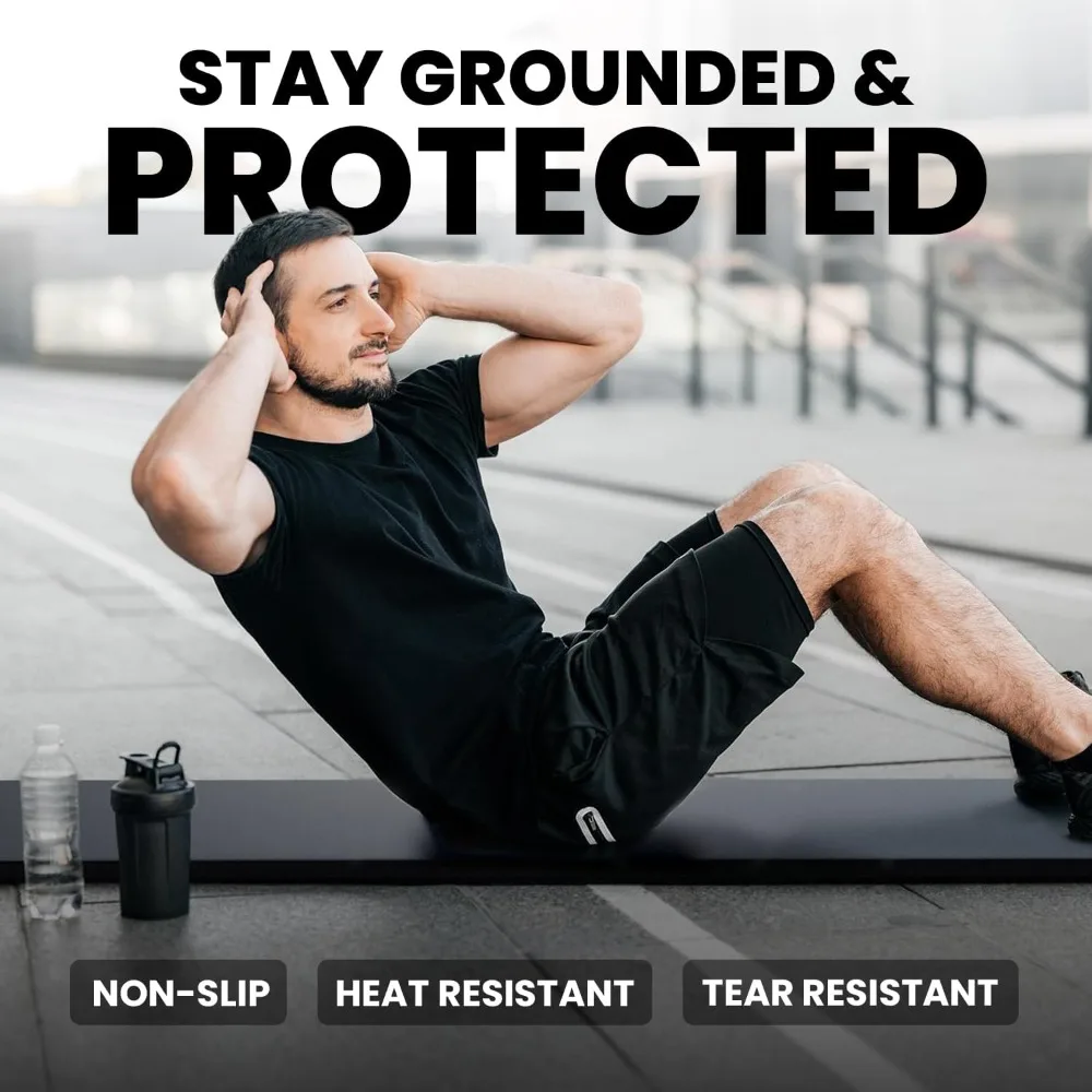 سجادة يوجا سميكة للغاية مقاس 1 بوصة غير قابلة للانزلاق - سجادة تمرين كبيرة مقاس 70 × 23 بوصة للتدريبات المنزلية والبيلاتس