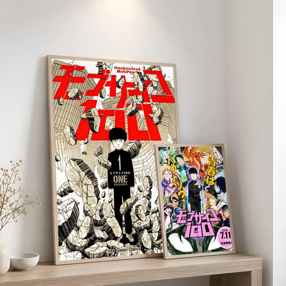 M-Mob P-Psycho 100 Poster Home Artwork For Living Room Bedroom Office Dorm Apartment Gift