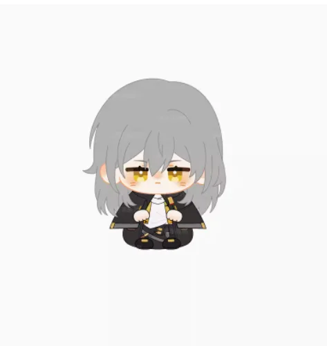 12cm Cute Anime Honkai: Star Rail HuoHuo Argenti Cute Sitting Posture Dango Pendant Keychain Gift