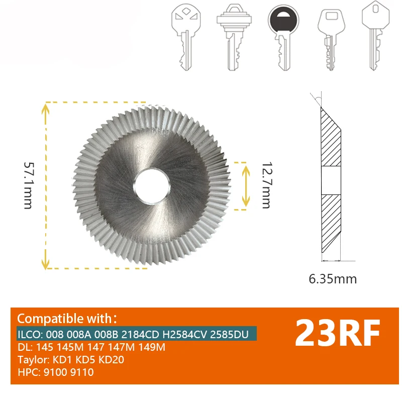 Key Machine Cutter Locksmith X23MC / 23RF Milling Cutter Cutting Blade for ILCO 027A 008A 044 045 Key Copy Duplicator Machine