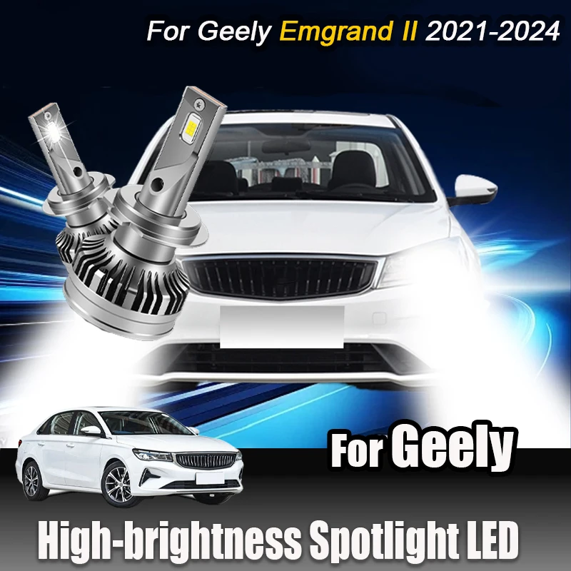

For Geely Emgrand 2021 2022 2023 2024 High brightness Spotlight LED Bulb Low Beam High Beam Auto exterior modification Parts