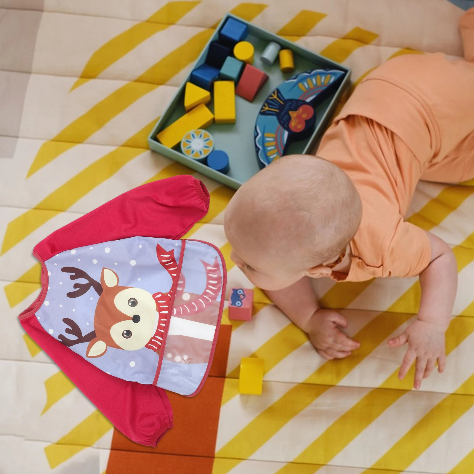 

Waterproof Full Cover Bib with Sleeves for Baby Toddler Child Feeding Art Craft Activities Effortless Cleaning Lasting Comfort