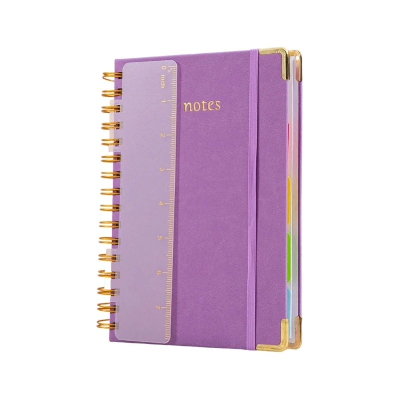  Twin Coil Binding Notebook PU Leather Business Notepads Light Weight Journal For Daily Recording Note Taking Journaling