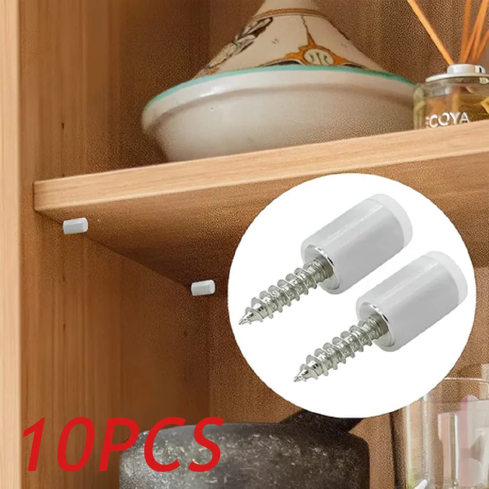 

10PCS Integrated Self Tapping Screws Partition Brackets Fixing Screw for Wine Cabinet Glass Dragging Shelves Particle Brackets