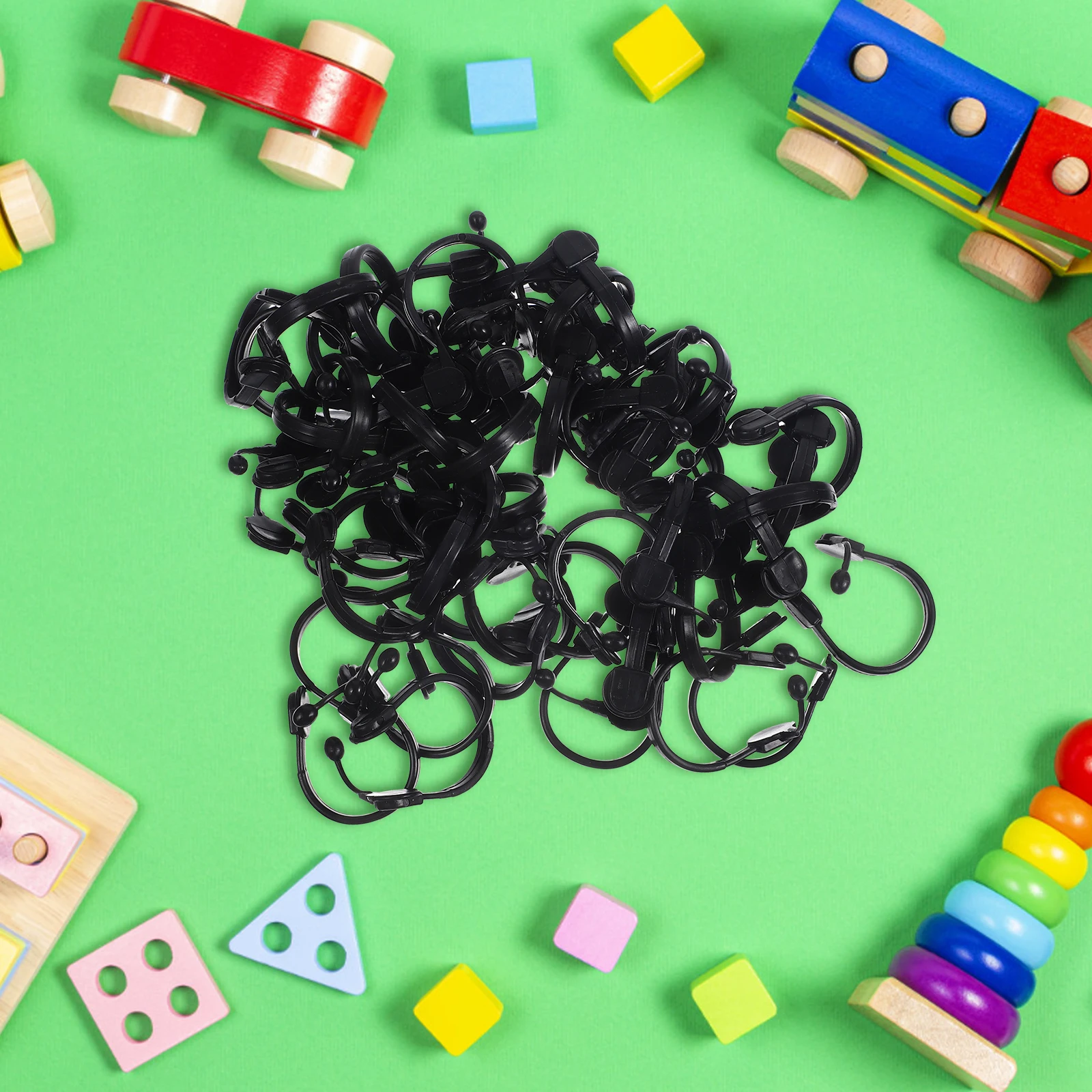

50 Pcs Microphone Headset Accessories Diy Decors Props Plastic Design Pretend Play Decor Novelty Gifts