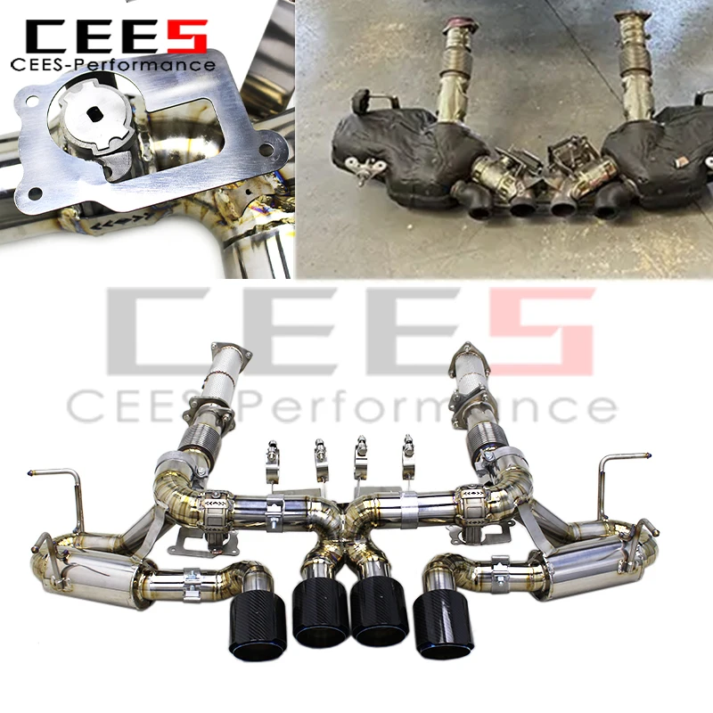 

cees Axle Full Exhaust Muffler for Chevrolet CORVETTE C8 Z06 2019-2023 Original Valve Catback with 3 Inch Exhaust Pipe System