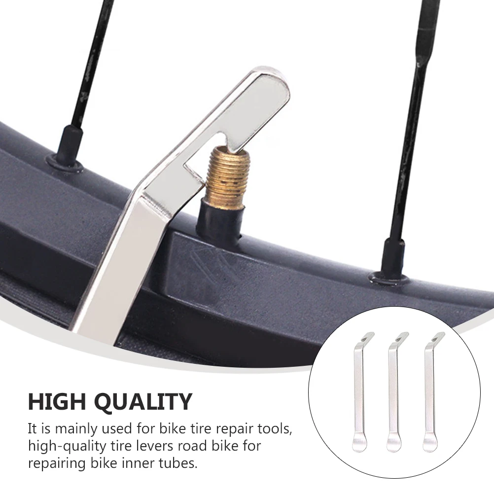 

3pcs High Strength Steel Levers Bike Tire Repair Tools Light Portable Compatible With Mountain Road Folding Wheels Tire Pry Bar