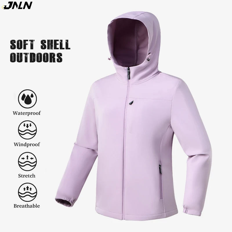 JNLN veste polaire imperméable femmes coupe-vent thermique coque souple manteau en plein air randonnée Camping escalade Trekking coupe-vent