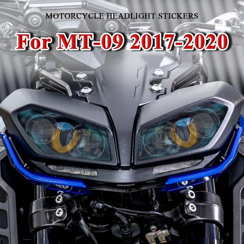 

Motorcycle Headlight Sticker Accessories For Yamaha MT-09 2017-2020 Motorbike Headlamp Decal Protection For MT 09 MT09 2018 2019