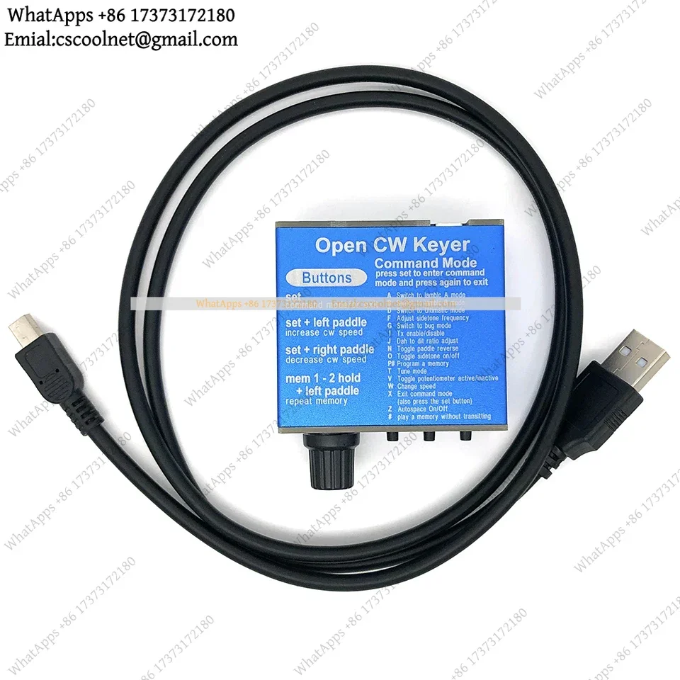 JS03 Open CW Keyer MK2 DIY Kit with Aluminum Enclosure – Morse Code Paddle Controller & Portable Trainer for Ham Radio