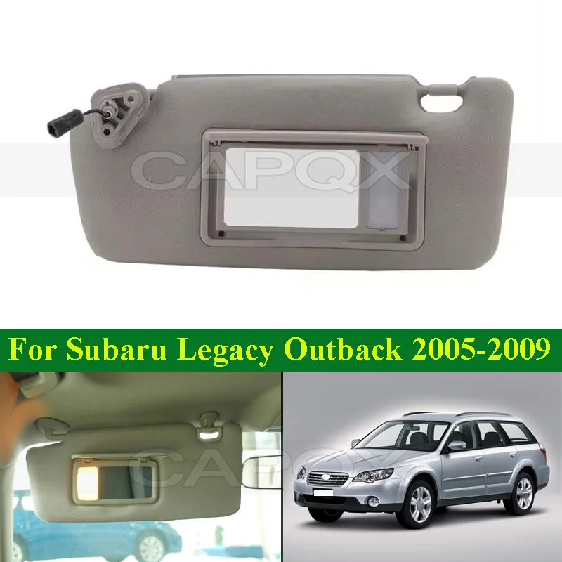 

CAPQX Grey Front Sunvisor Sun Visor Sun Shade For Subaru Legacy Outback 2005-2009 Sun Shield Sunshield with Mirror Glass Light