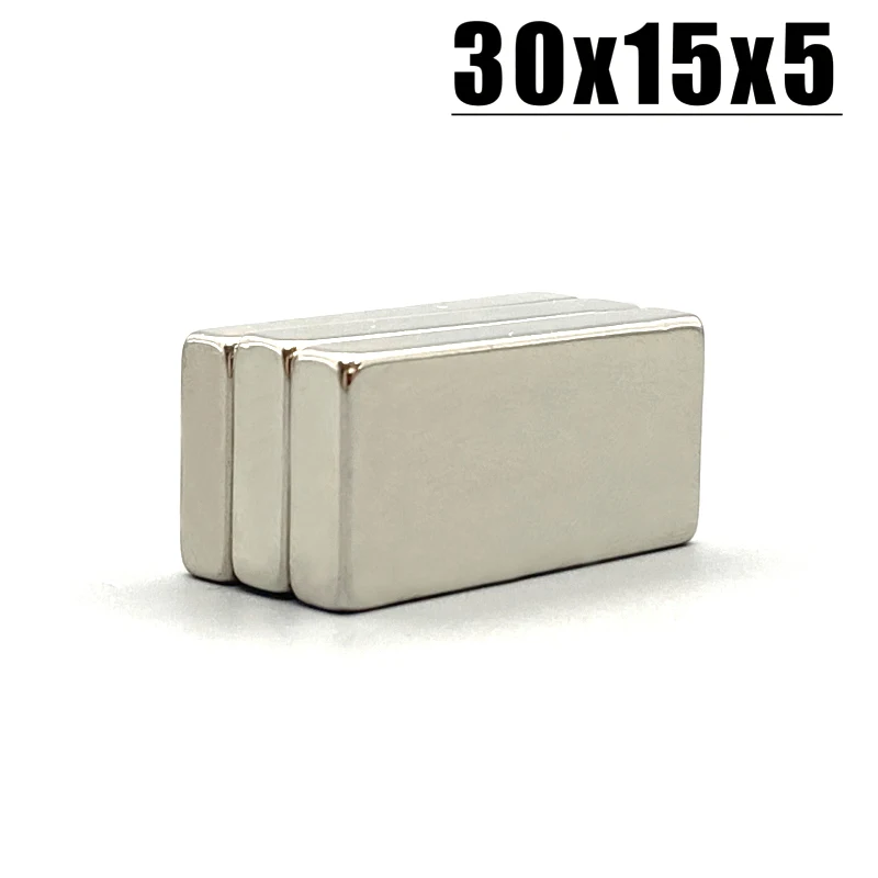 5/10/20Pcs 30x15x5 Neodymium Magnet 30mm x 15mm x 5mm N35 NdFeB Block Hook Tool Strong Permanent Magnetic Imanes 30*15*5