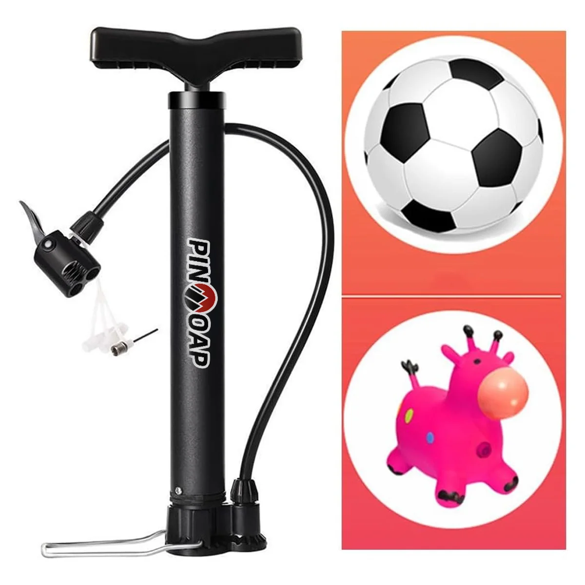 دراجة مضخة نفخ دراجة دواسة نافخة منفاخ لإطارات السيارة T-شكل مقبض مناسبة ل Mtb الطريق السريع دراجة كرة السلة نافخة #5