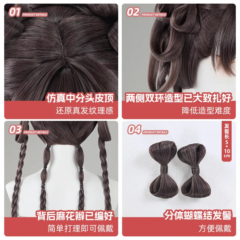 Game Love and Deepspace Player Cosplay Wig Caleb Cosplay Nether Yearning Wig Netherlord Player Ancient Hanfu Hair Wigs Hallowmas