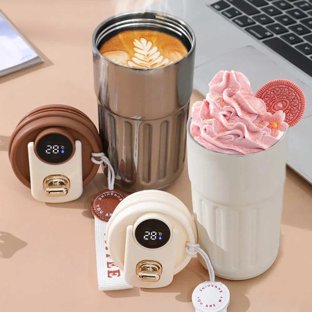 Thermos intelligente Bottiglia Display della temperatura a LED Tazza da caffè Bicchiere in acciaio inossidabile 316 Boccette per vuoto portatili