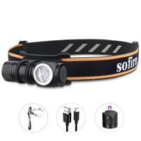 Sofirn HS10 TN-3535 90CRI LED Headlamp 1100lm USB C Rechargeable 16340 Mini Flashlight  with Magnet Tail Cap Portable Head Torch