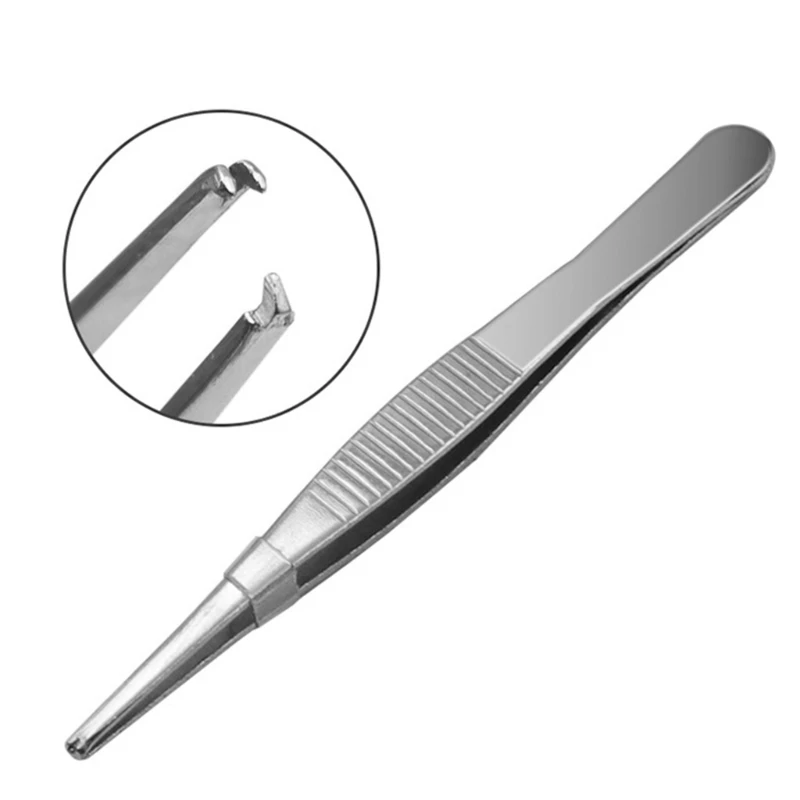 Upgraded Plastic- Surgery Forceps Straight Fine Point with Inserts Surgical Veterinary Instrument Stainless Steel