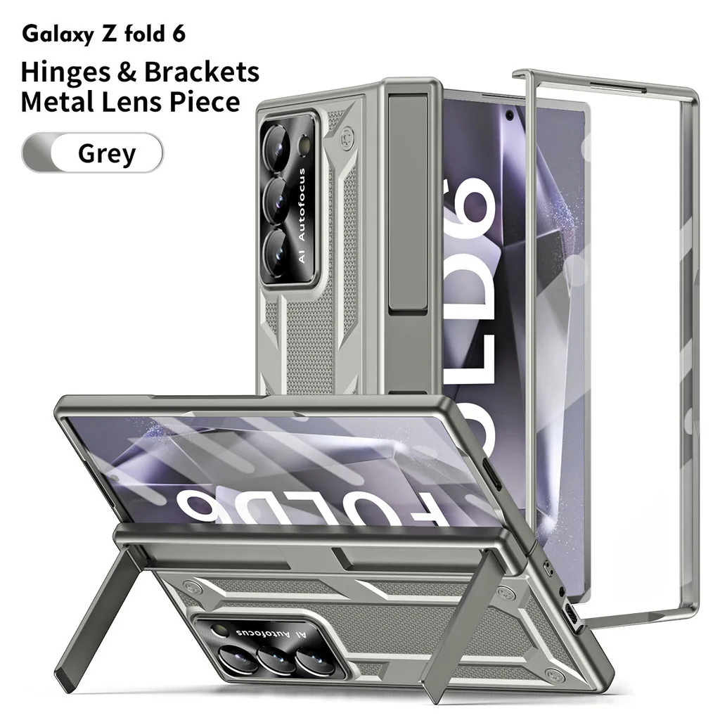 Full Package Hinge Protection Phone Case For Sansung Galaxy Z Fold6 5 4 5G Comes With Glass Front Film And Folding Bracket Cover