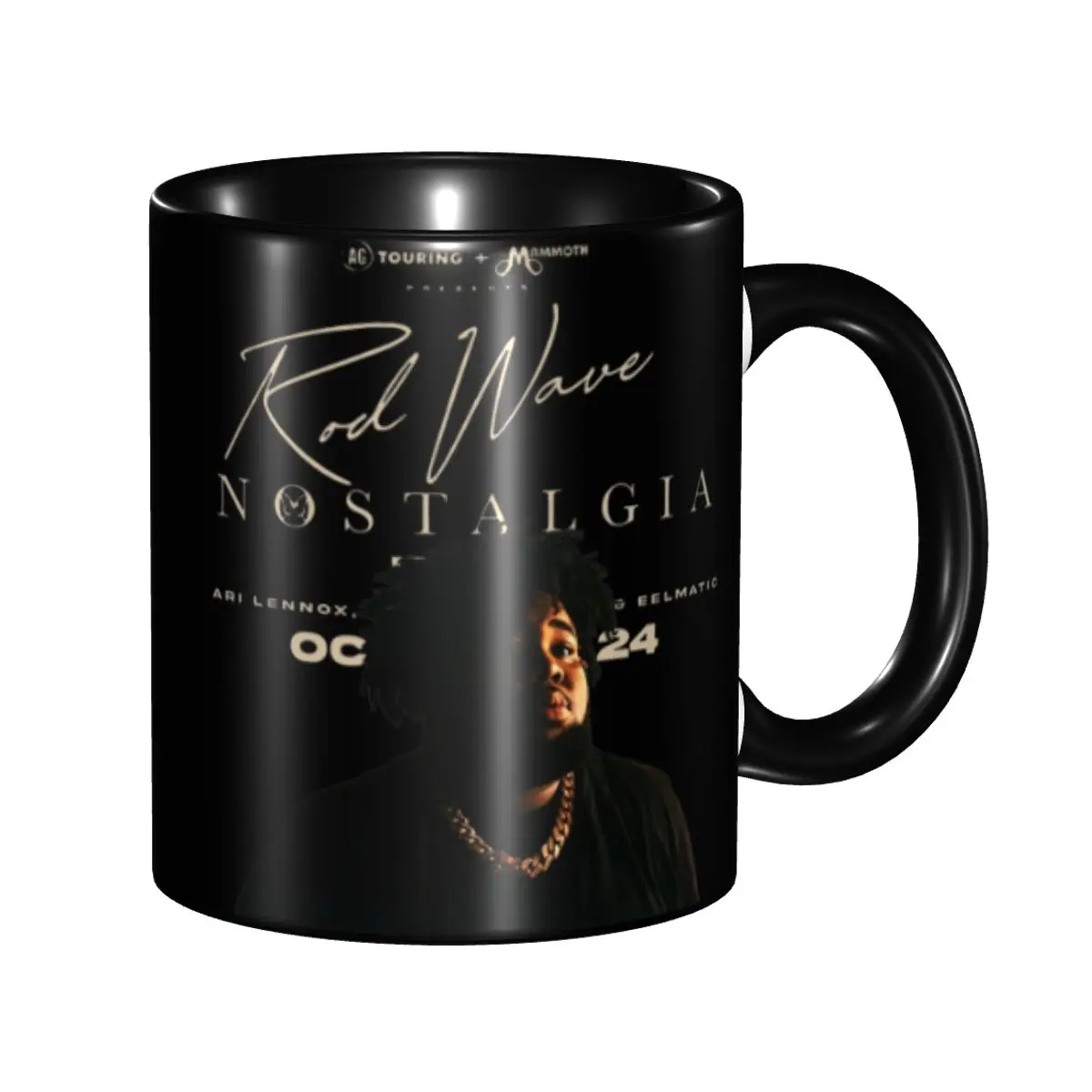 Rod Wave Nostalgia Tour 2024 Mug Fun Rapper Hip Hop Tea Cup Gifts For Woman Man