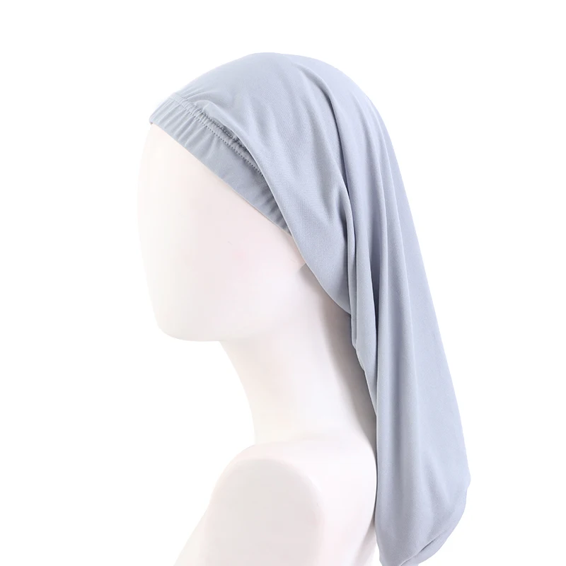 Neue Männer Zöpfe Dreadlocks Nacht Schlaf Kappe Lange Schwanz Motorhaube Kappe Breite Elastische Band Chemo Krebs Hut Unisex Einfarbig Kopf Wrap – Detail 8