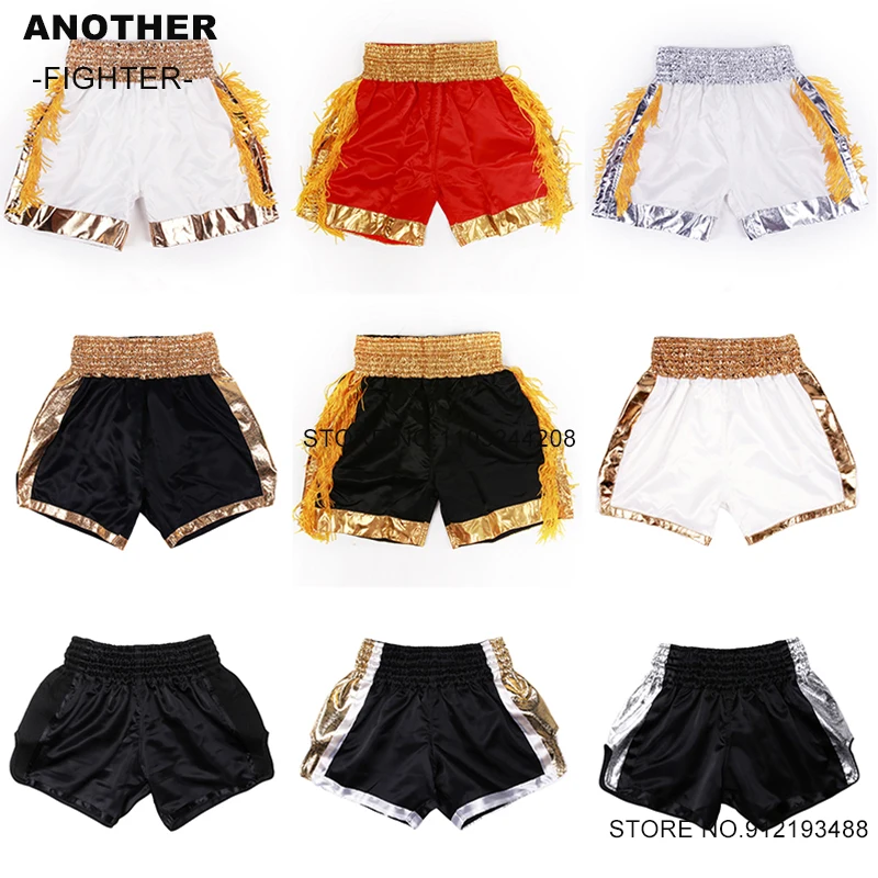 

Plain Boxing Shorts Adults Kids Muay Thai Shorts Premium Satin Martial Arts Clothes Cage Fighting Kickboxing Shorts Men Women