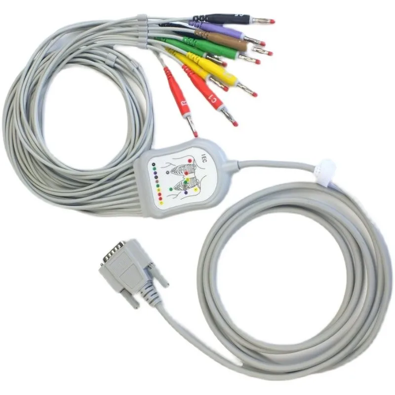 Совместим с 12-проводниковым кабелем ЭКГ Comen CM1200 / Mindray MR12 с разъемом типа «банан» для машины ЭКГ Совместим с 12-проводниковым кабелем ЭКГ Comen CM1200 / Mindray MR12 с разъемом типа «банан» для машины ЭКГ
