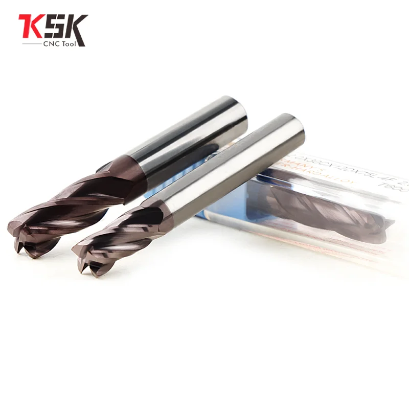 CNC Carbide รอบจมูก Mills 4ขลุ่ย1R0.1 2R0.1 12R3ทังสเตนเครื่องตัดเครื่องมือ CNC Router Bits HRC60 mill