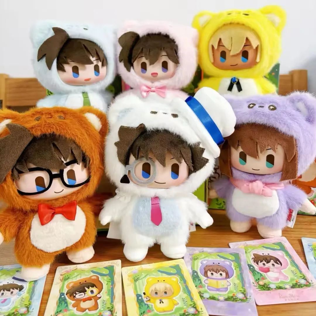 

Новый натуральный конан 15 см, плюшевые куклы, слепая коробка, виниловое лицо, медведь, детективная дуга, загадочная коробка, плюшевая подвеска, мягкая игрушка, детский рождественский подарок