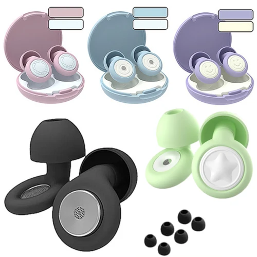 Tapones para los oídos de silicona para dormir, tapones para los oídos impermeables para nadar, cancelación de ruido, tapones para los oídos insonorizados para dormir, protectores para los oídos de viaje
