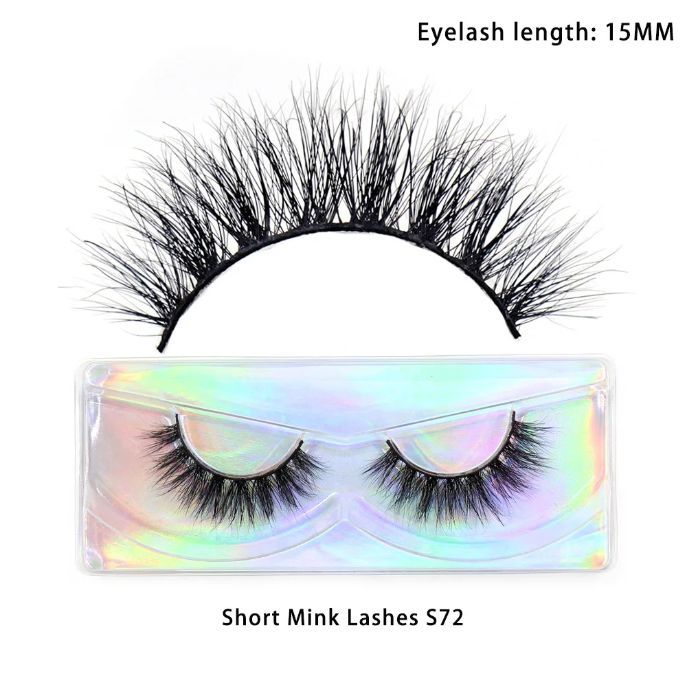 LEHUAMAO Maquiagem Korte Natuurlijke Nertsen Wimpers Pluizige Piekerige Wimpers Volume 12mm-15mm Valse Wimpers Wimper Extensio make-up