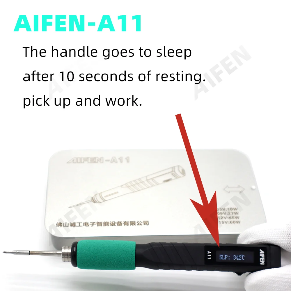 Imagem -04 - Aifen A11 Estação de Solda Usb Ponta de Ferro de Solda Original Compatível 210 Controle de Temperatura da Alça Estação de Retrabalho de Solda