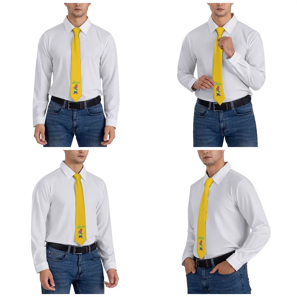As Backyardigans Austin Gravata para Homens Seda Poliéster 8 cm Gravatas de Pescoço Ternos de Casamento Gravata Casual Gravatas