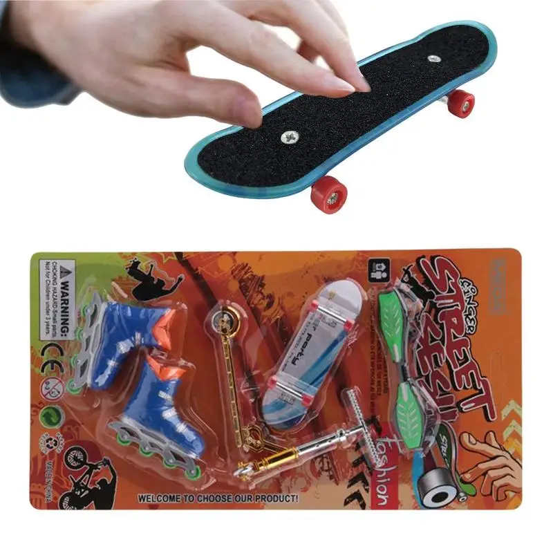 Mini Finger Skateboard Finger Toy Creative Fingertips Movement Mini Skateboard Kit Finger Sports Party Favors Novelty Toy Gift