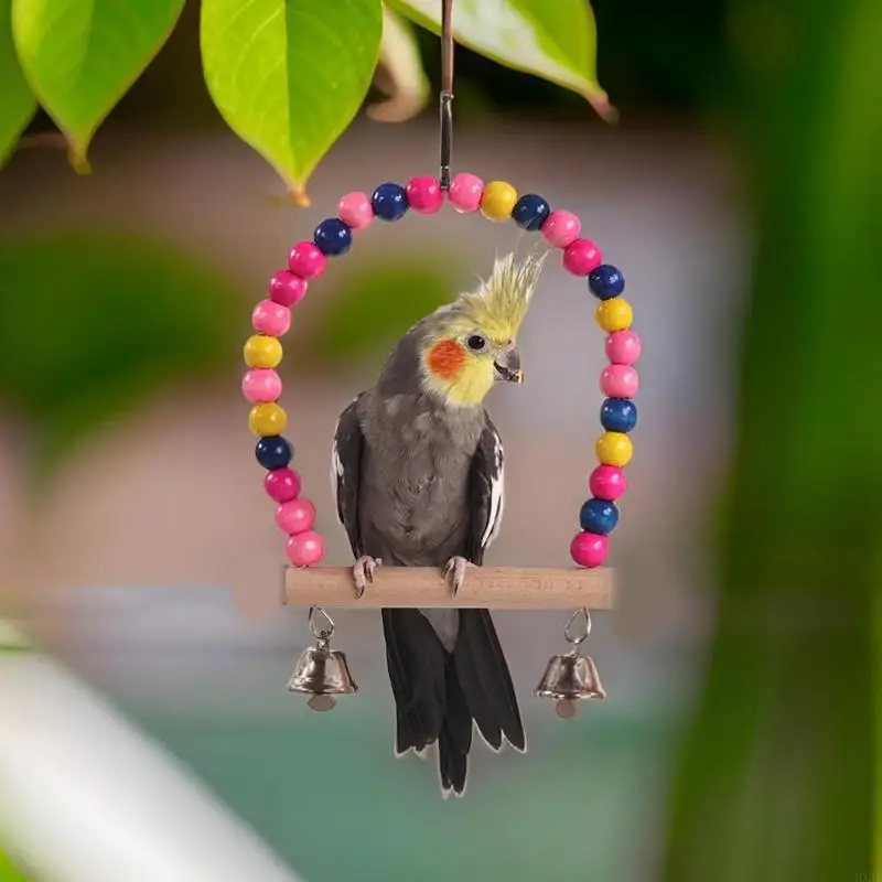 HX6C Bird Perchบดของเล่นMolar ChewสำหรับจะงอยปากและดูแลฟันChewของเล่นลูกปัดBells Entertainment