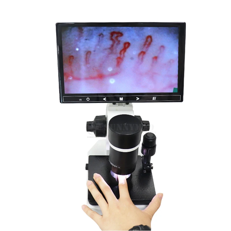 NEW SY-B198 High Quality Portable Clinic Finger Capillary Laboratory Microscope with LCD Screen