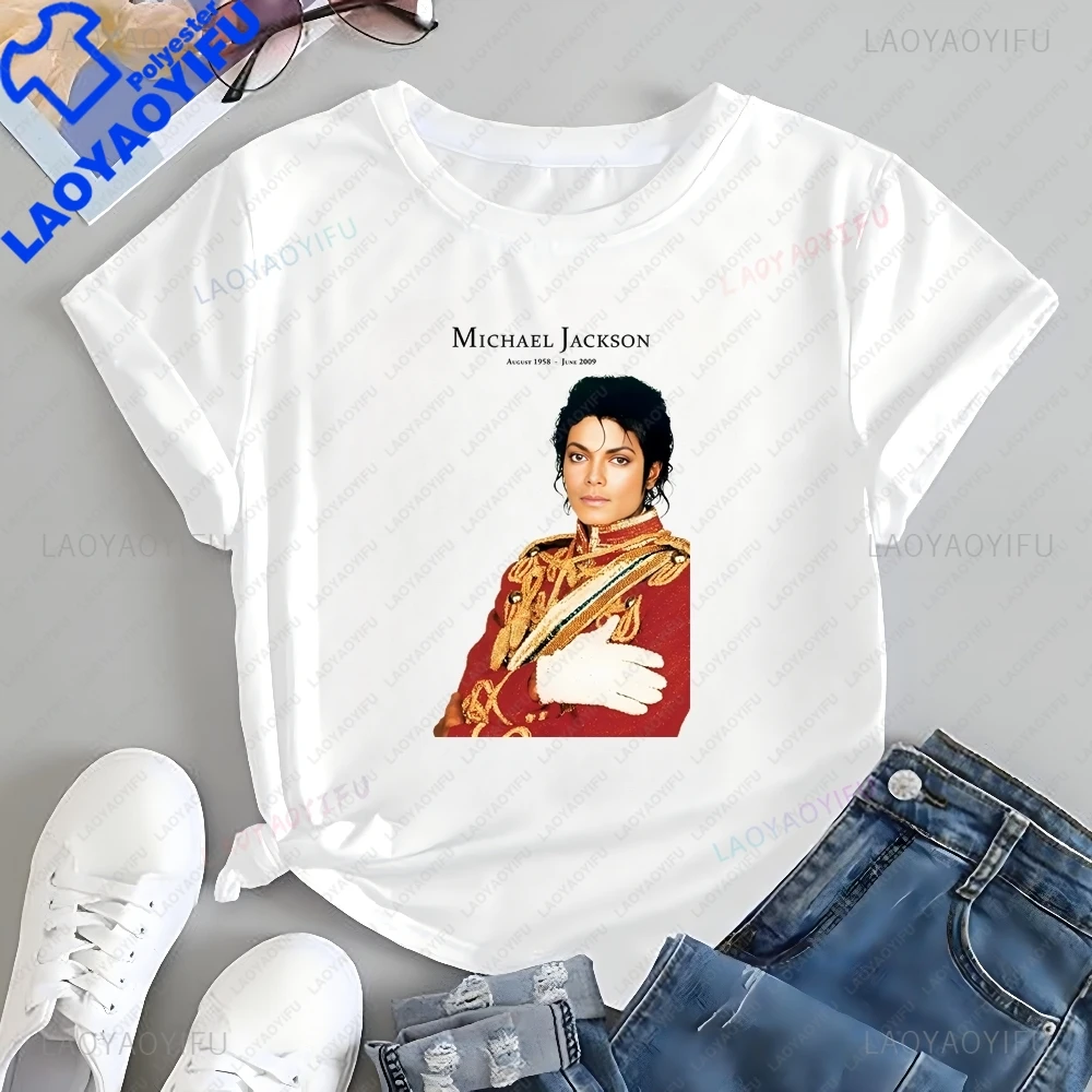 Michael Jackson Printed T-shirt - Unisex Trendy Short-sleeved Shirt Suitable for Both Men and Women - Large Size T-shirt