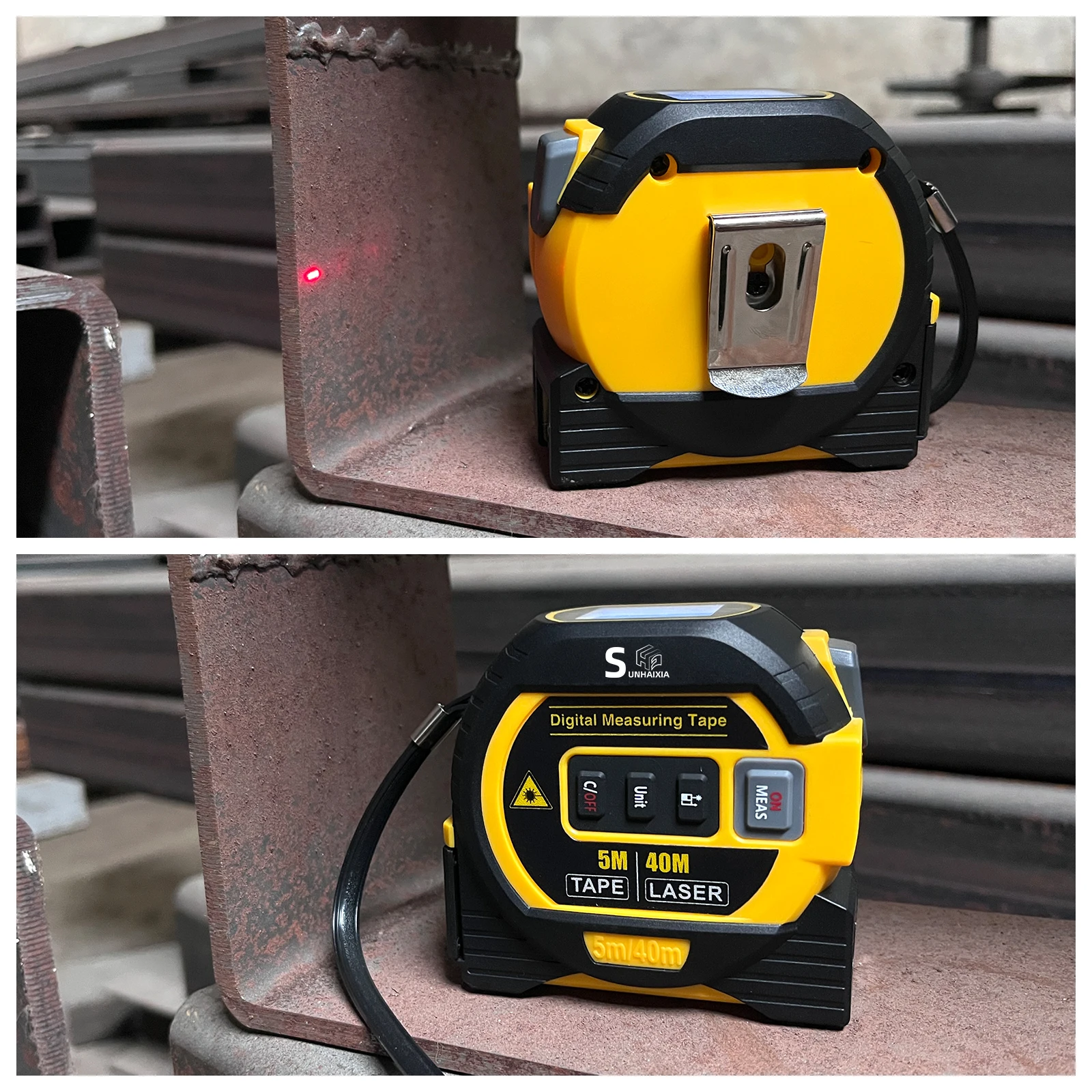 HAIZHIHUI 3in1tape measure Digital Laser Distance Meters inear laser and cross laser for measuring a wide Laser tape measure